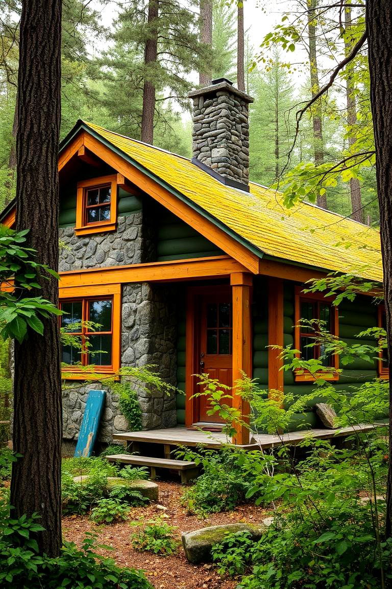Moss Green Natural Harmony - 24 Green Exterior House Paint Ideas