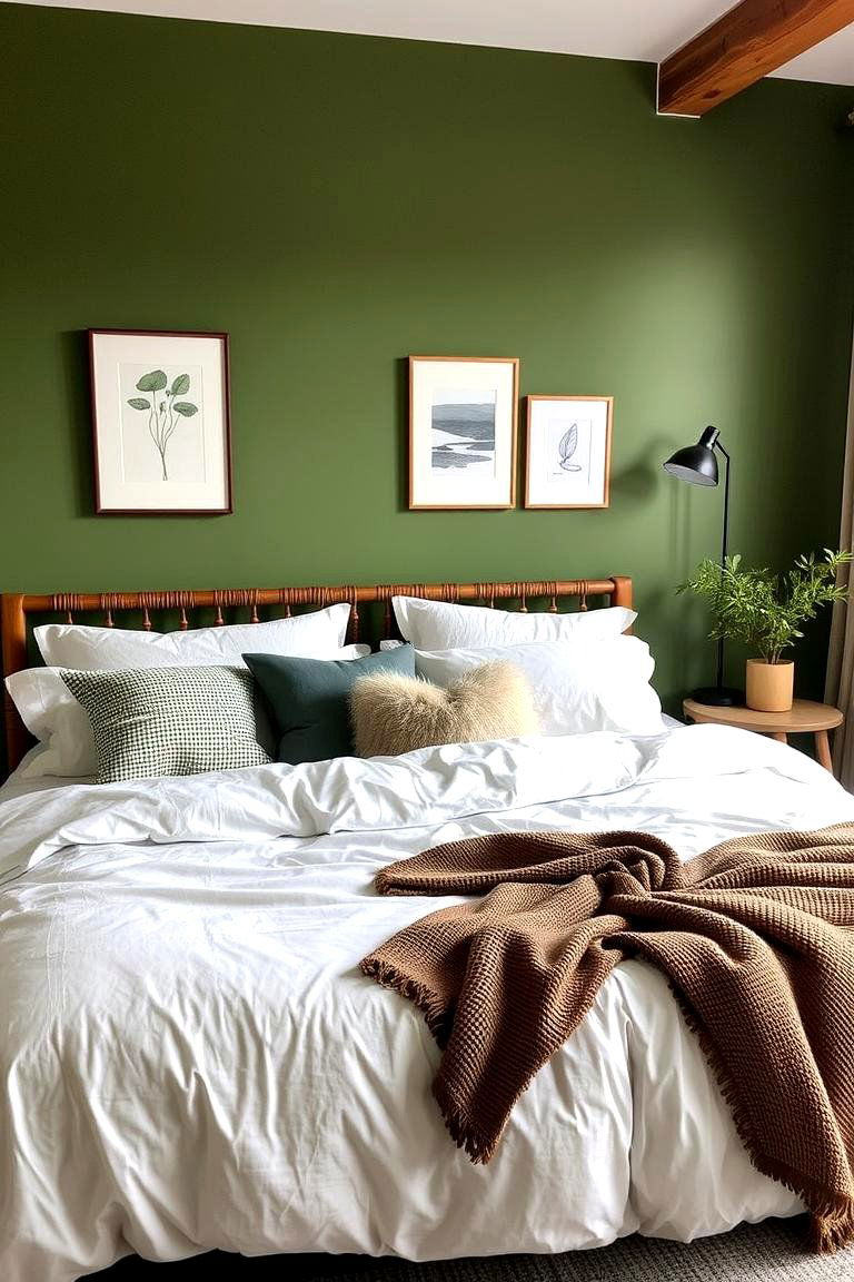 Moss Green for a Calming Tranquil Environment - 24 Green Accent Wall Ideas