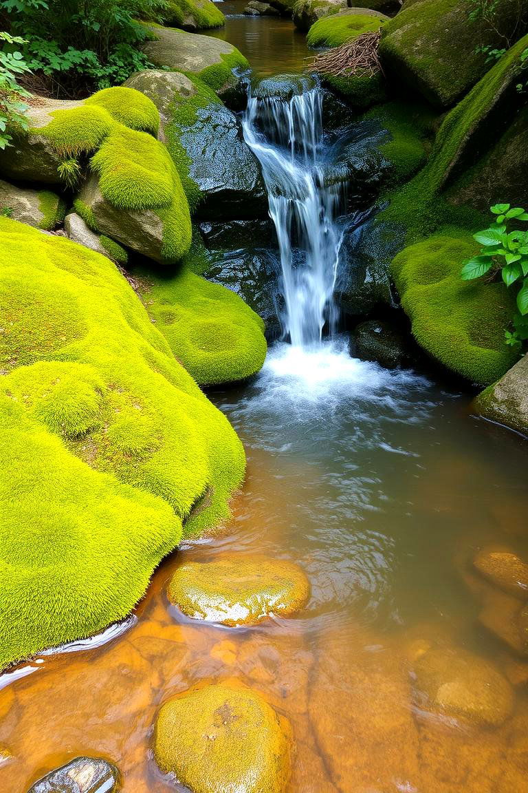 Moss Infused Water Features - 24 Moss Garden Ideas
