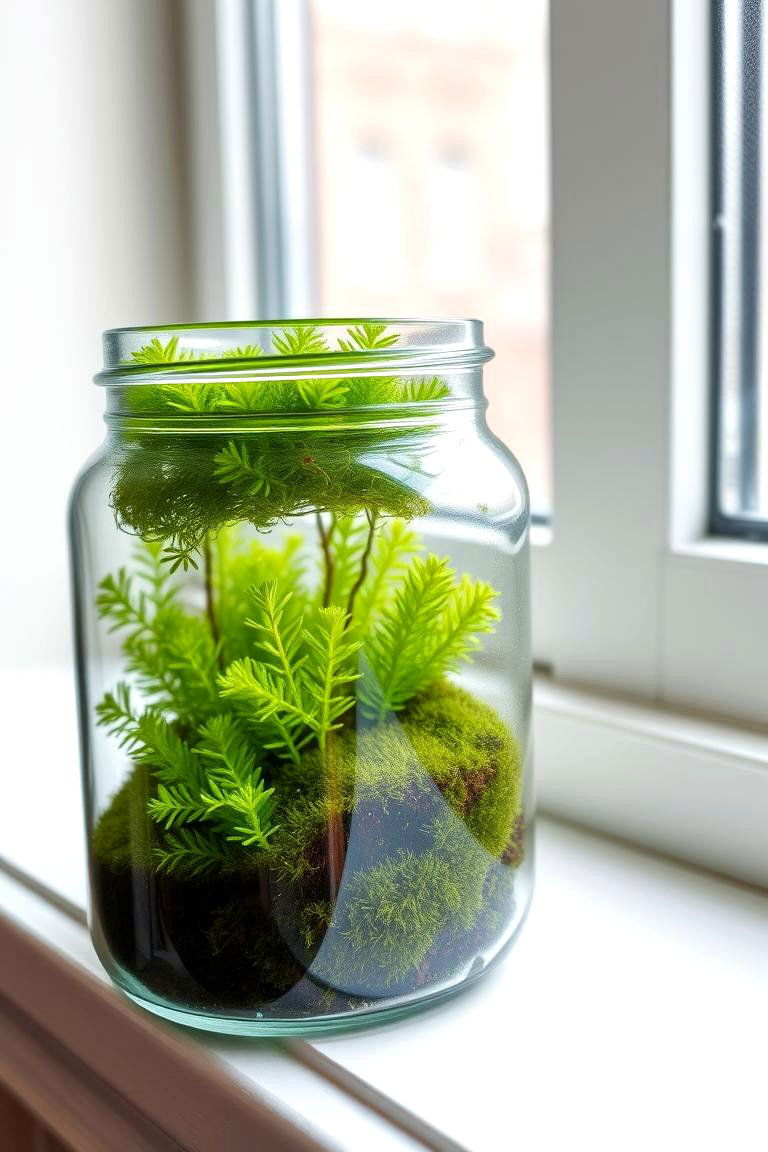 Moss in a Glass Jar - 24 Moss Garden Ideas