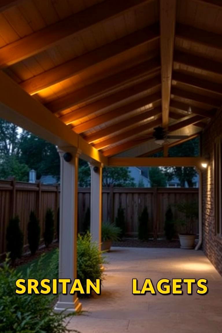 Motion Activated Accent Lights - 24 Covered Patio Lighting Ideas