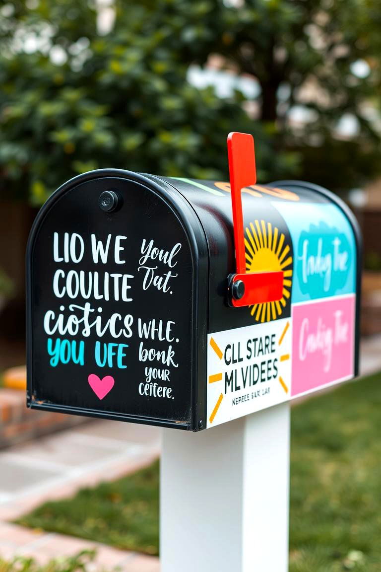 Motivational Mailbox - 24 Mailbox Decor Ideas