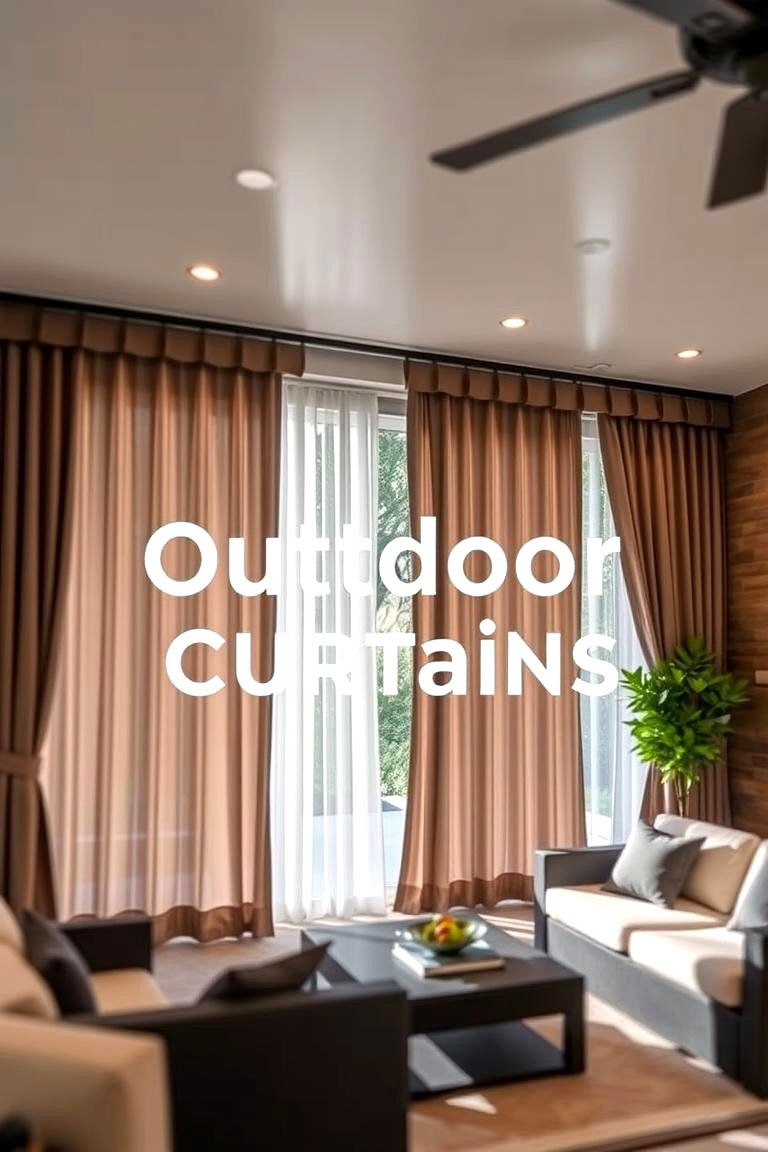 Motorized Outdoor Curtain Systems for Convenience - 24 Patio Curtain Ideas