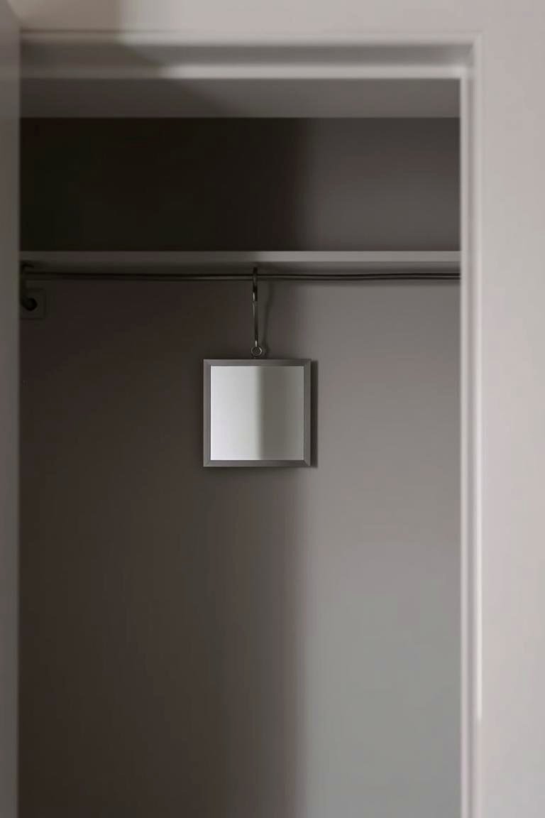 Mount a Small Mirror Inside the Door - 24 Small Closet Storage Ideas