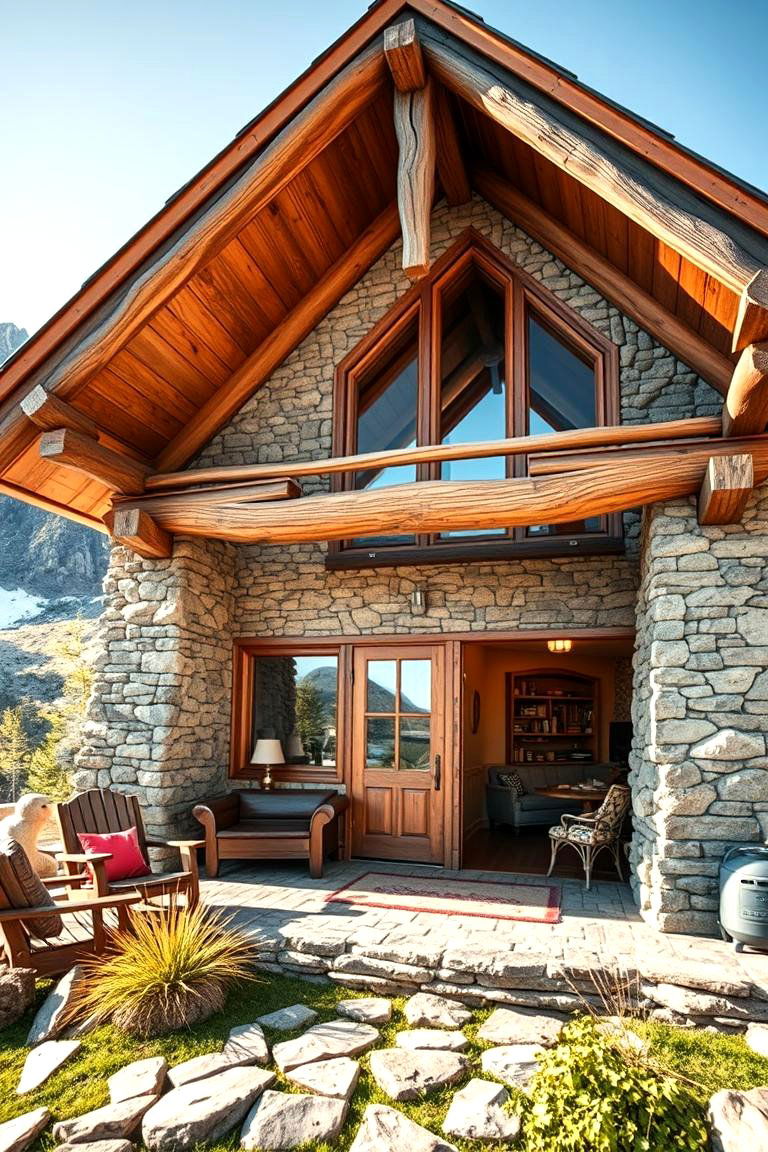 Mountain Lodge Outhouse - 24 Outhouse Design Ideas
