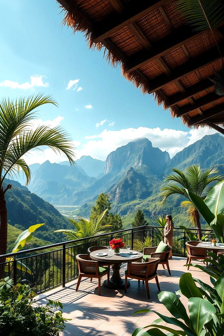 Mountain View Tropical Terrace - 24 Tropical Landscape Ideas