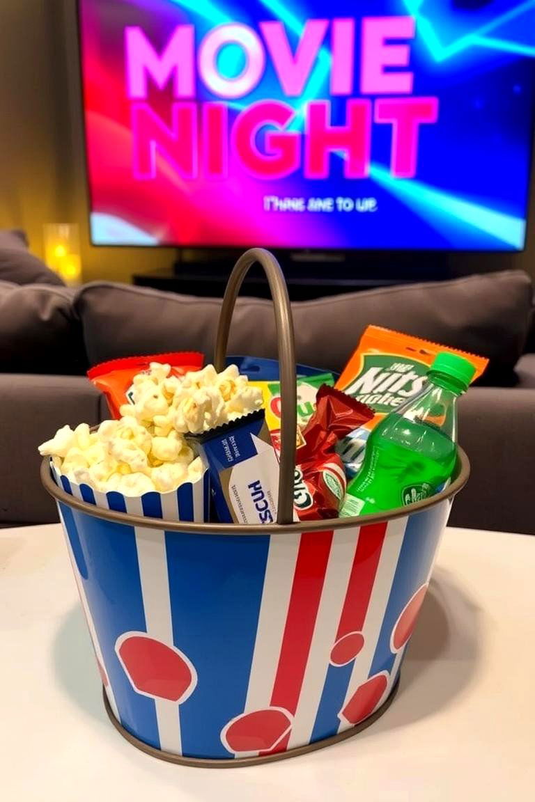 Movie Night Snack Basket - 24 Family Gift Ideas