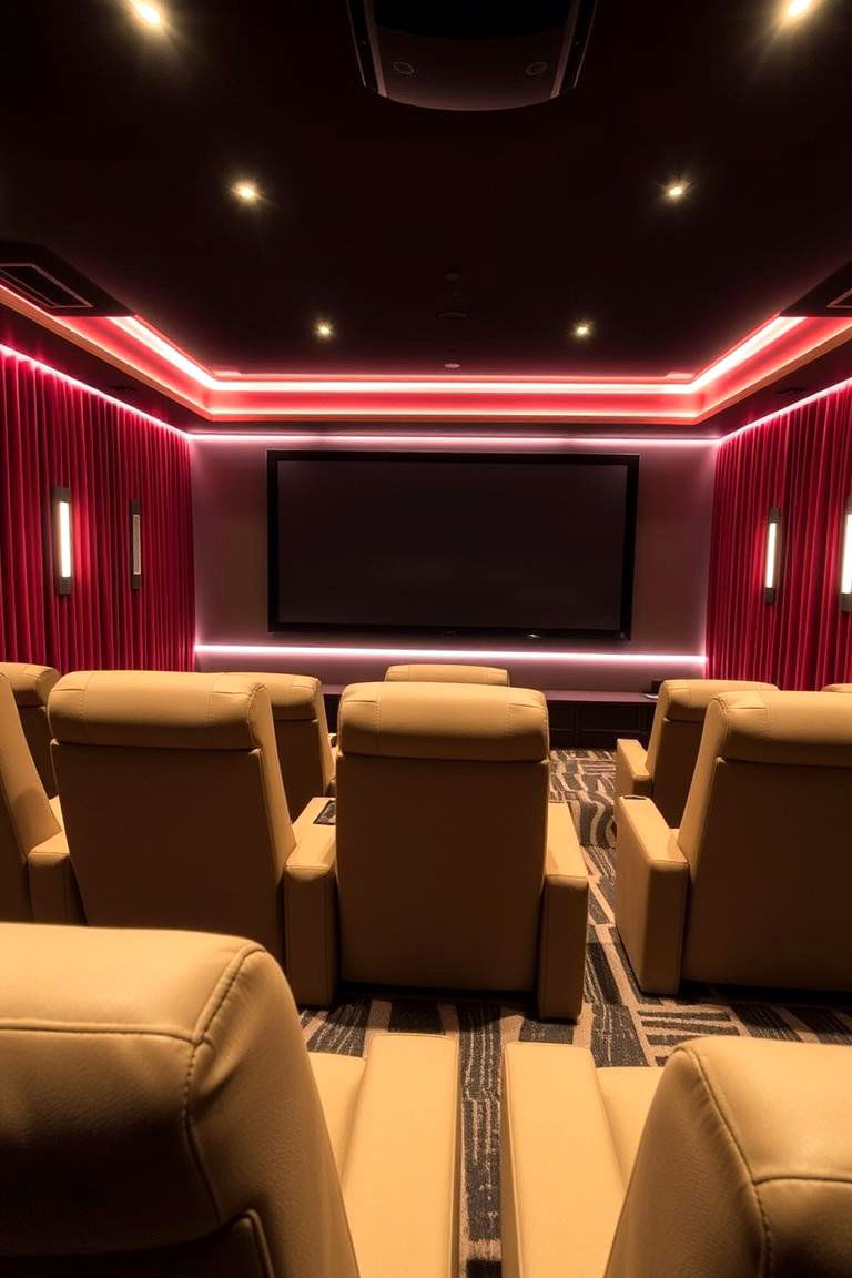 Movie Theater Style Man Cave - 24 Man Cave Design Ideas