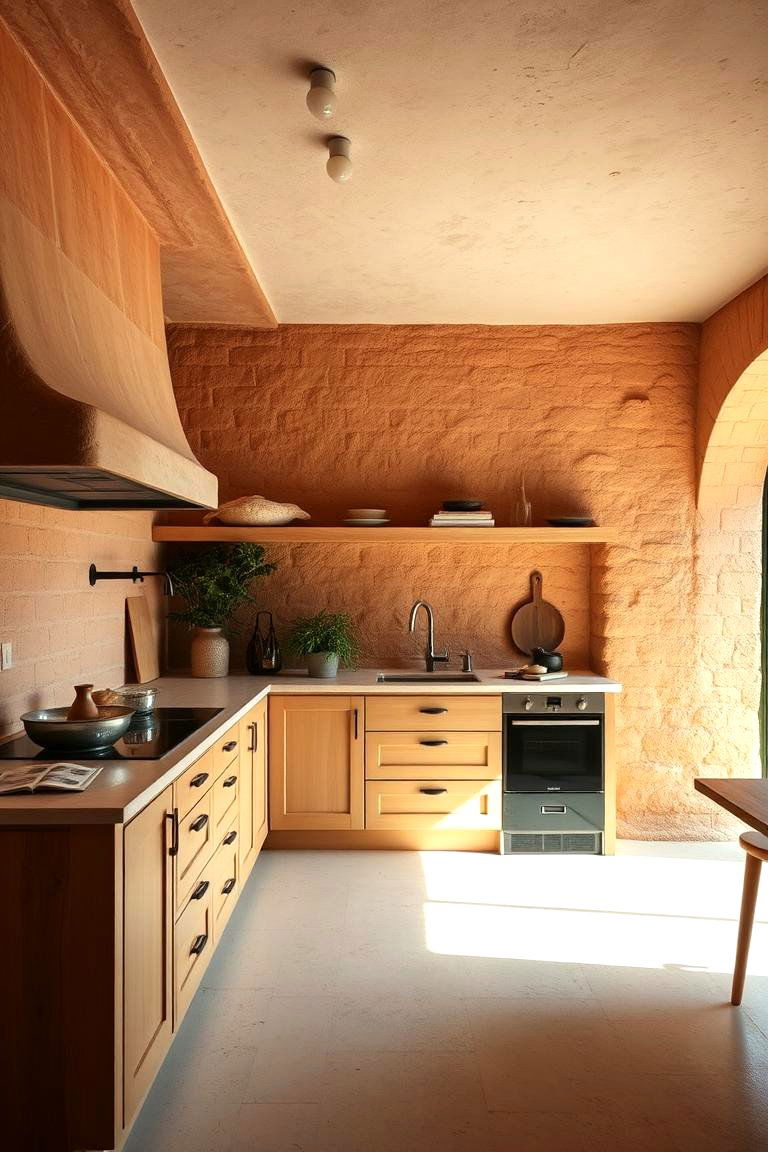 Mud Brick Construction - 24 Primitive Kitchen Ideas