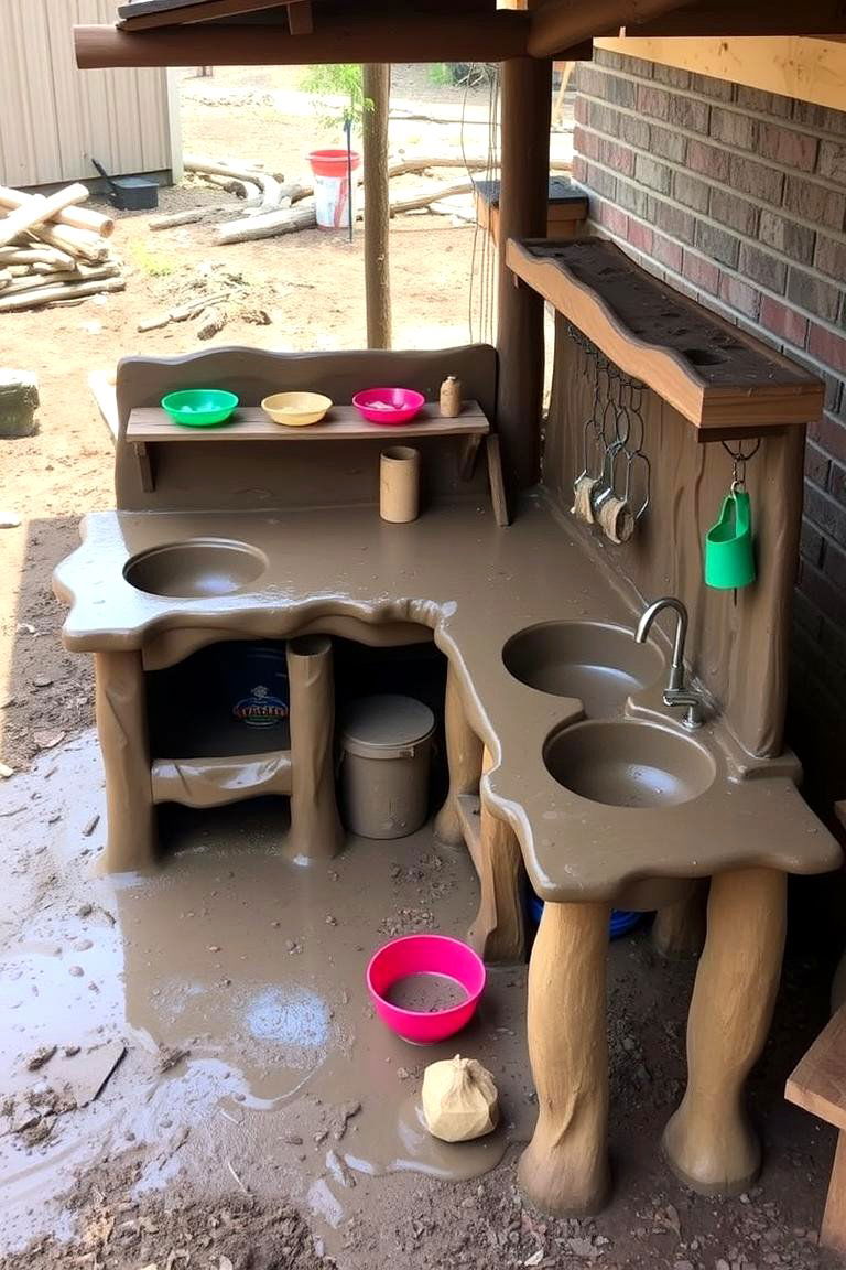 Mud Kitchen with Multiple Stations - 24 Mud Kitchen Ideas