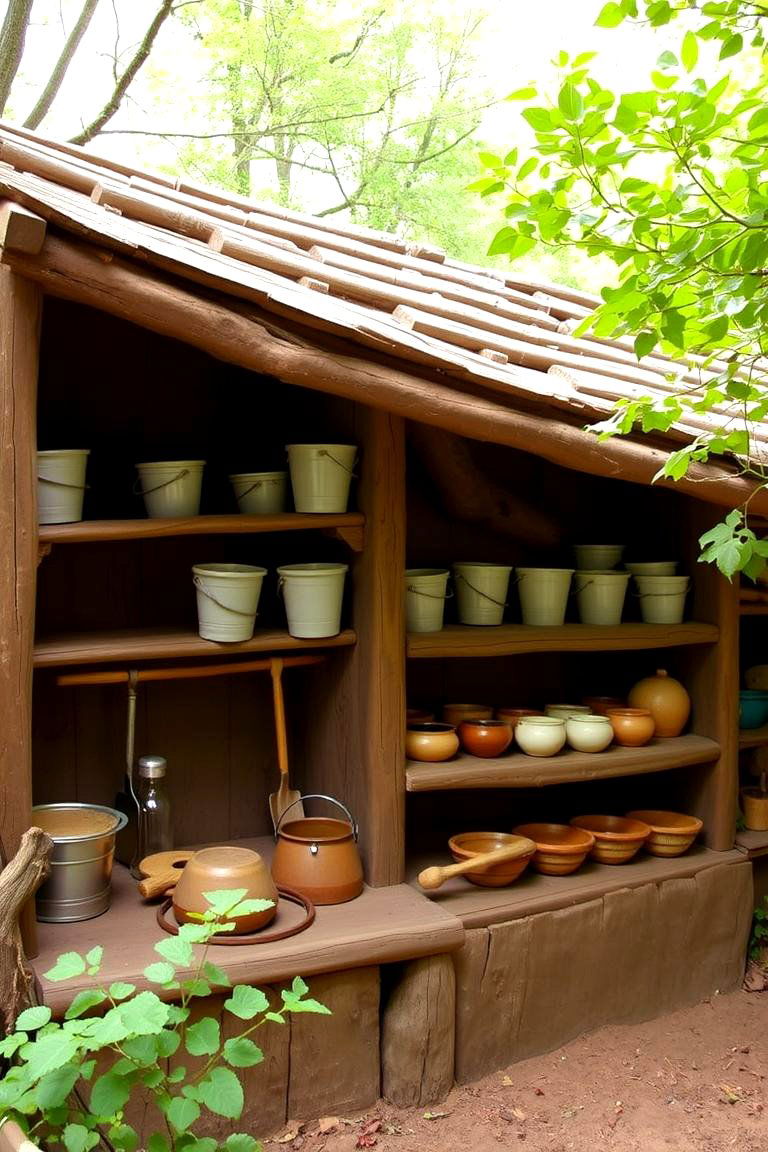 Mud Kitchen with Shelves - 24 Mud Kitchen Ideas