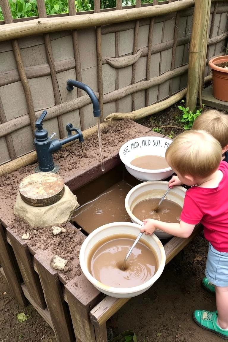 Mud Kitchen with Water Play Area - 24 Mud Kitchen Ideas for Kids