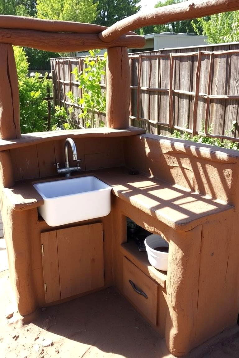 Mud Kitchen with a Sink - 24 Mud Kitchen Ideas