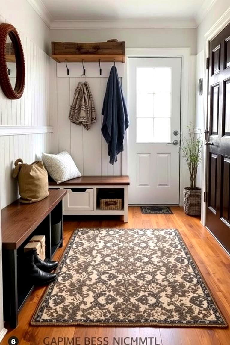 Mudroom Rug or Mat - 24 Mudroom Storage Ideas
