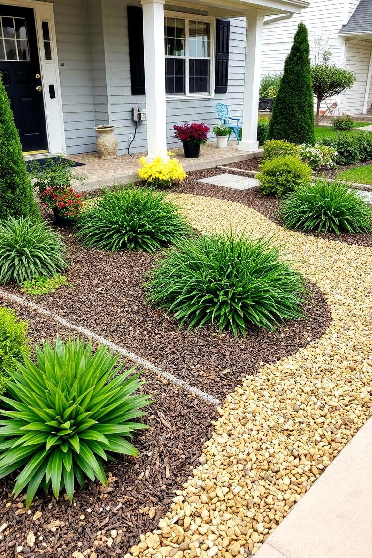 Mulch Magic for Definition - 24 Small Front Yard Landscaping Ideas
