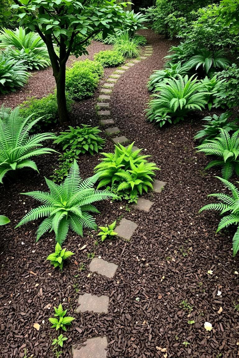 Mulch Pathways Through Shade Garden - 24 Shade Garden Design Ideas