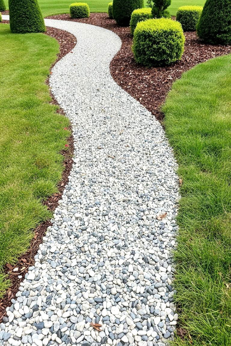 Mulch and Gravel Border Path - 24 Mulch Pathway Ideas
