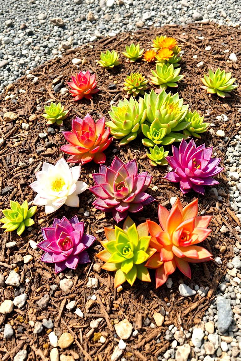 Mulched Succulent Garden - 24 Succulent Garden Ideas