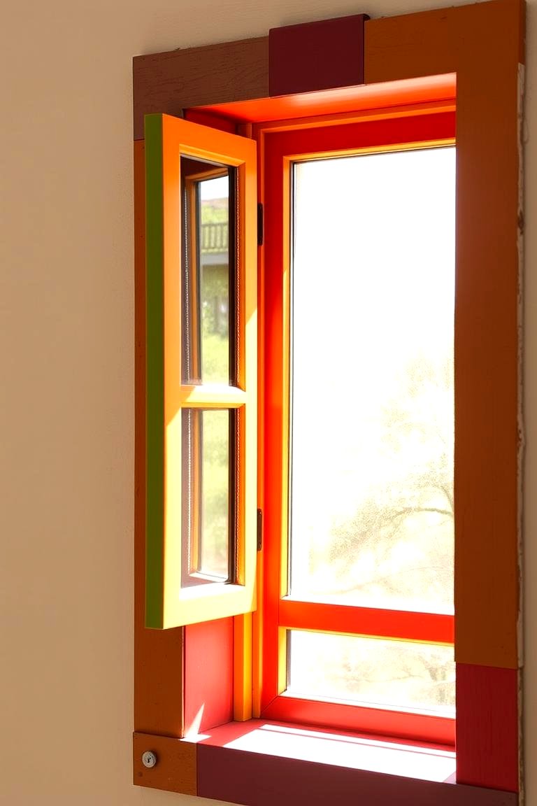 Multi Color Playful Trim - 24 Exterior Window Trim Ideas