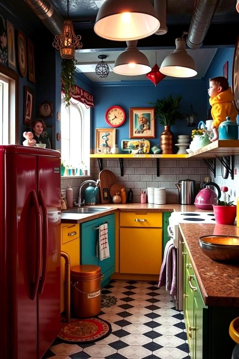 Multi Colored Appliances for Eclectic Energy - 24 Kitchen With Colored Appliances Ideas