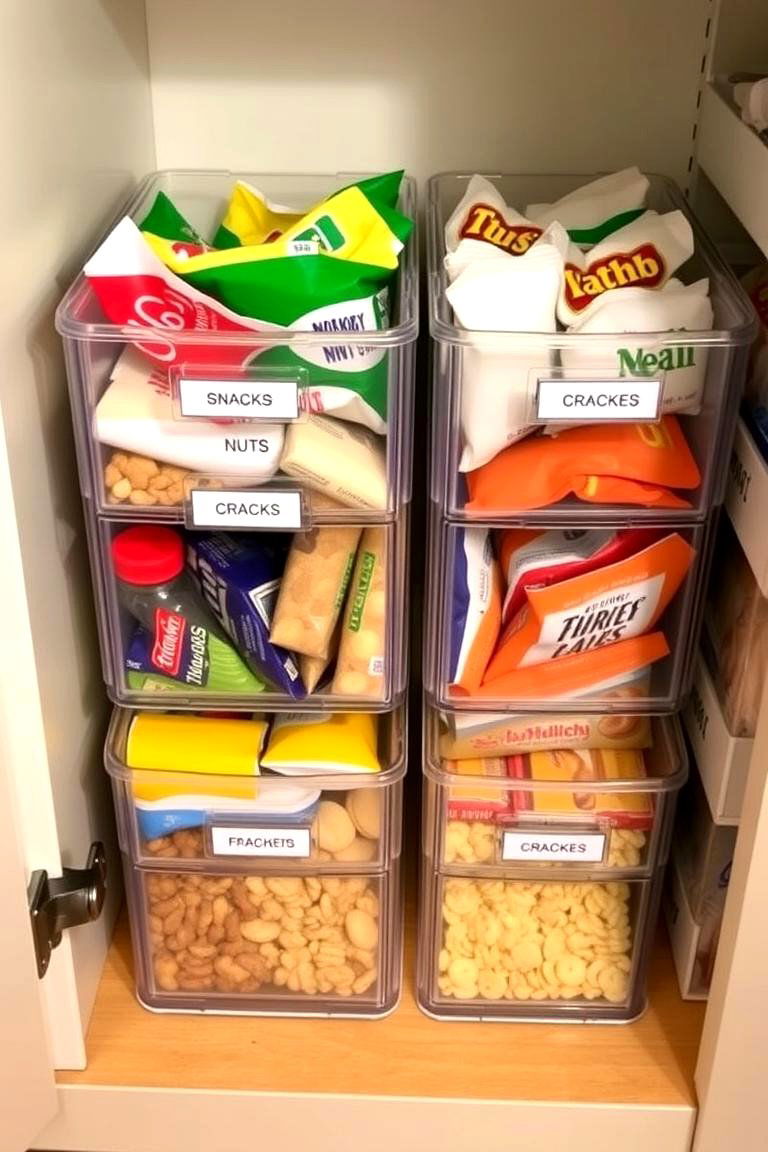 Multi Compartment Storage Bins - 24 Snack Storage Ideas