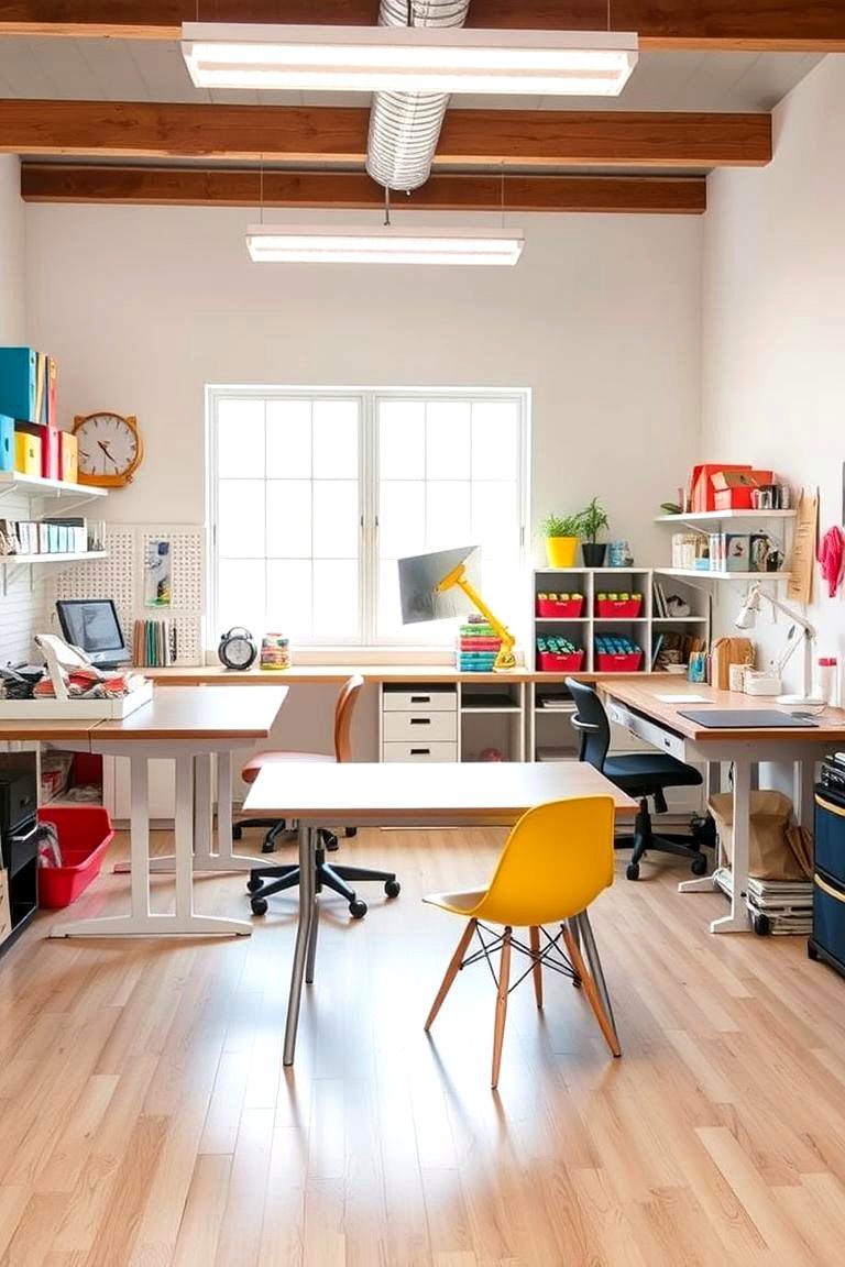 Multi Functional Craft Area - 24 Craft Room Ideas