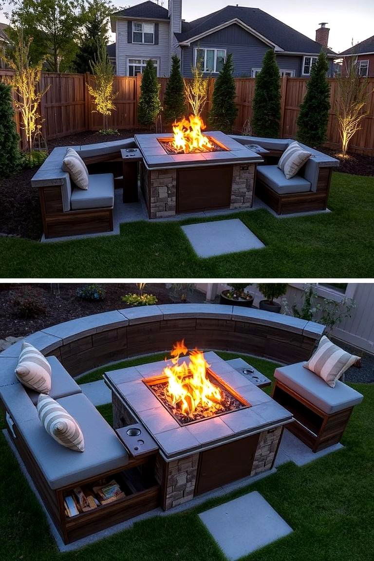 Multi Functional Entertainer Sunken Fire Pit - 24 Sunken Fire Pit Ideas