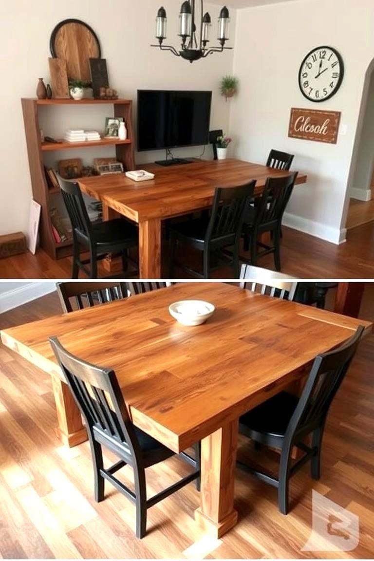 Multi Functional Farmhouse Tables - 24 Modern Farmhouse Dining Room Ideas