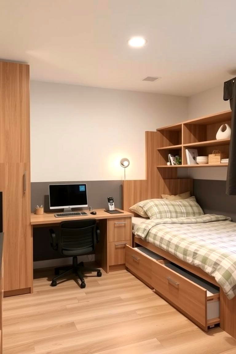 Multi Functional Furniture Setup - 24 Student Bedroom Design Ideas