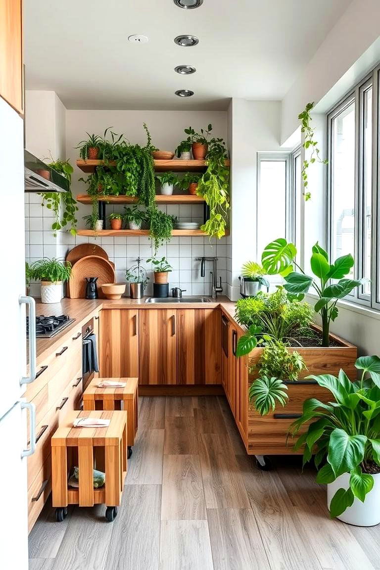 Multi Functional Green Spaces - 24 Greenhouse Kitchen Design Ideas
