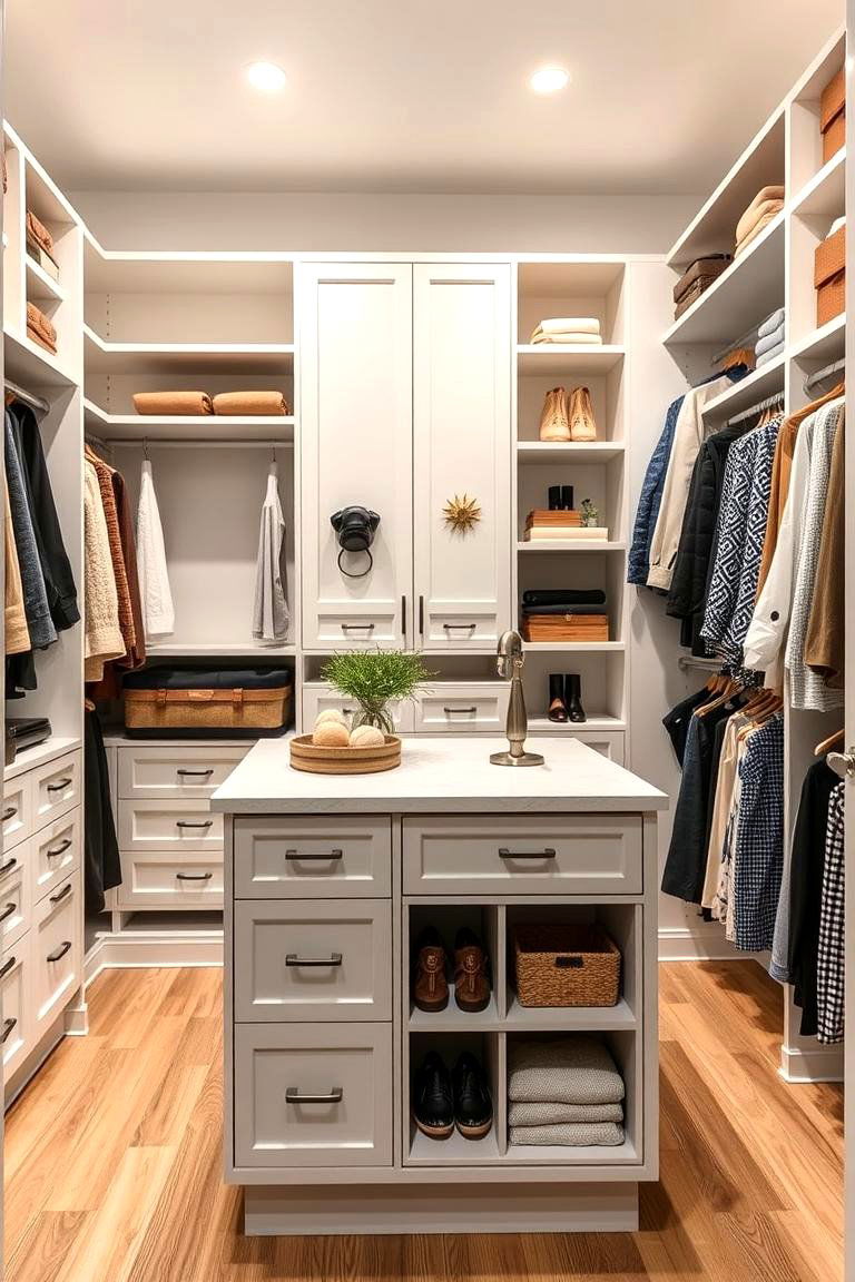 Multi Functional Islands - 24 Walk in Closet Ideas