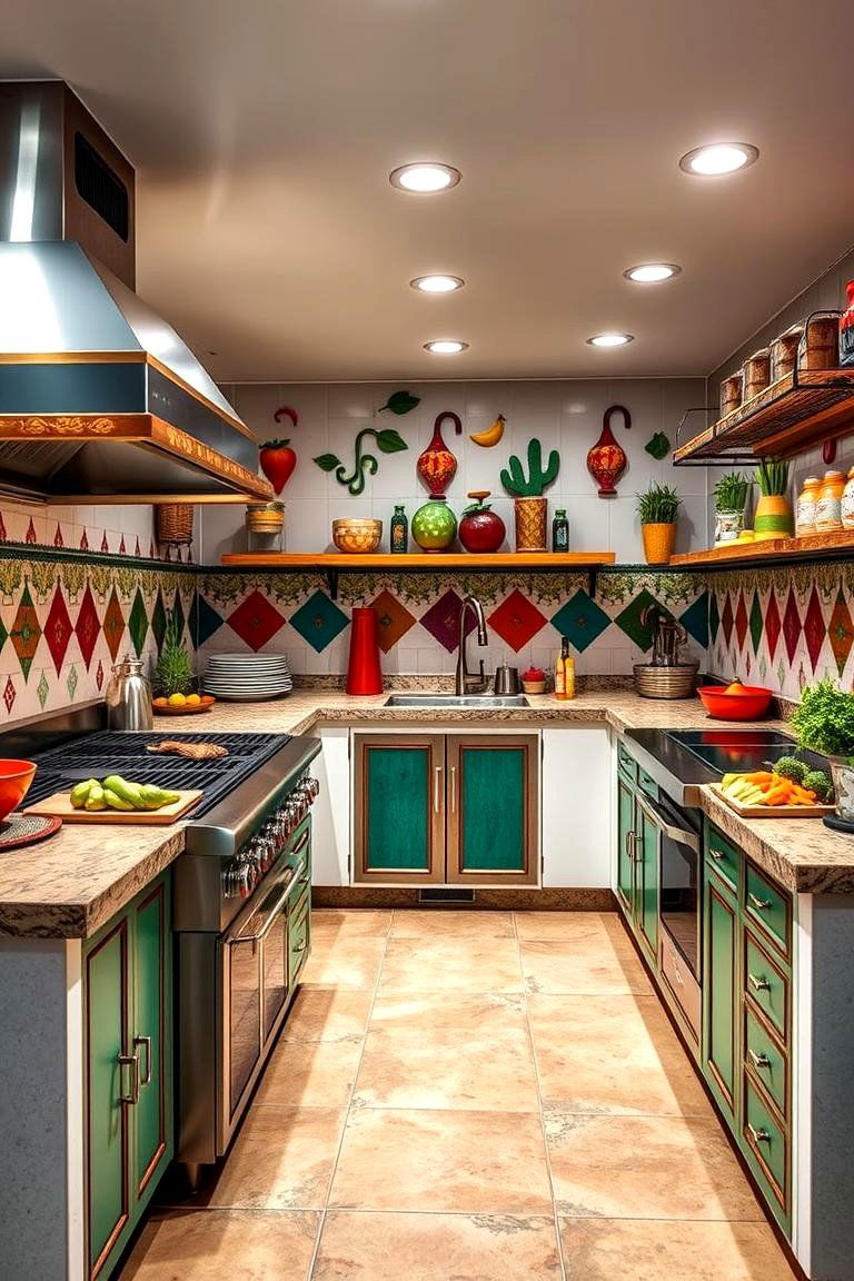 Multi Functional Mexican Fiesta Kitchen - 24 Mexican Outdoor Kitchen Ideas