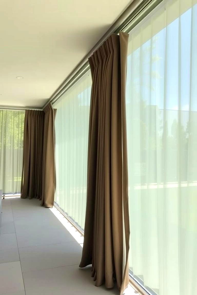 Multi Functional Outdoor Curtain Tracks - 24 Patio Curtain Ideas
