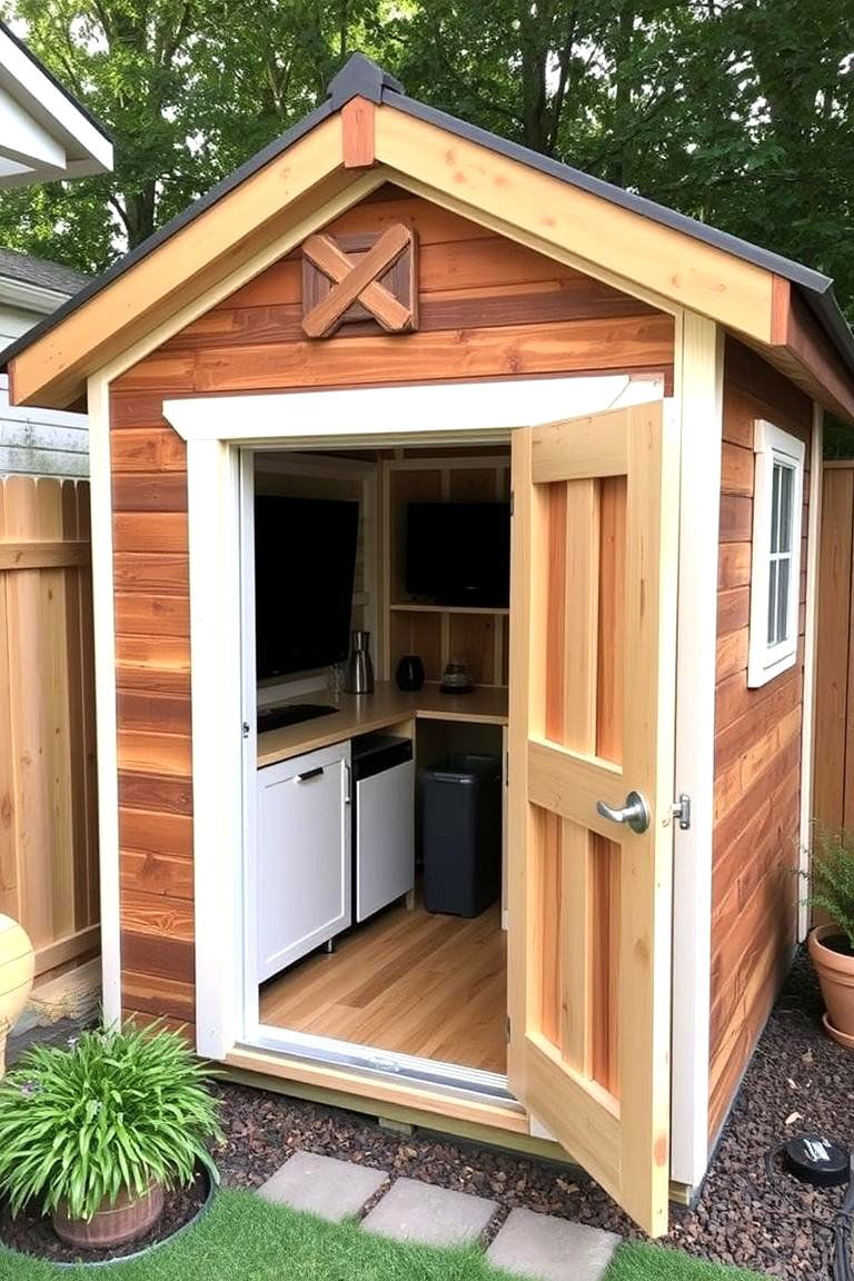 Multi Functional Patio Shed - 24 Backyard Patio Ideas