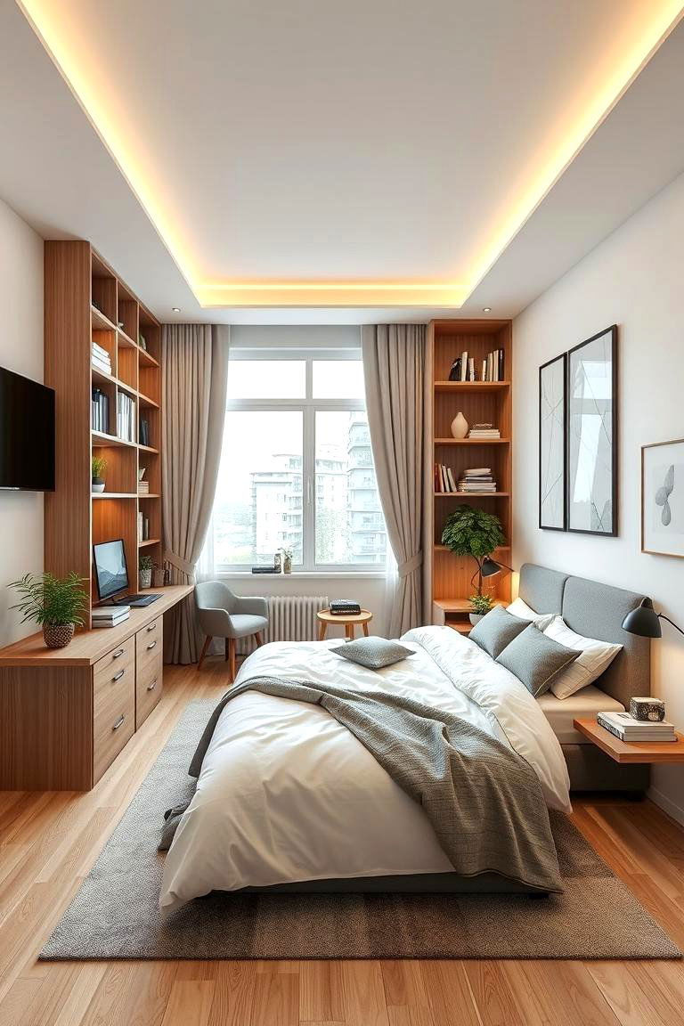 Multi Functional Retreat - 24 L-shaped Bedroom Layout Ideas