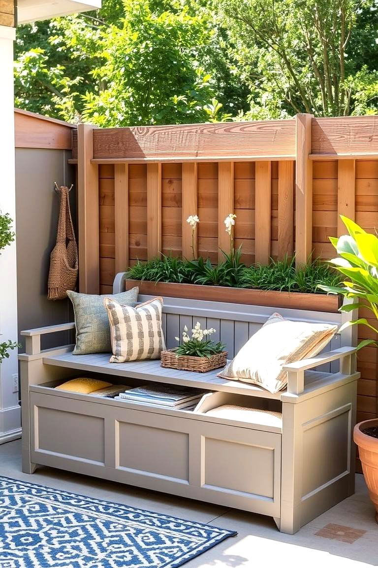 Multi Functional Storage Bench - 24 Garden Furniture Ideas