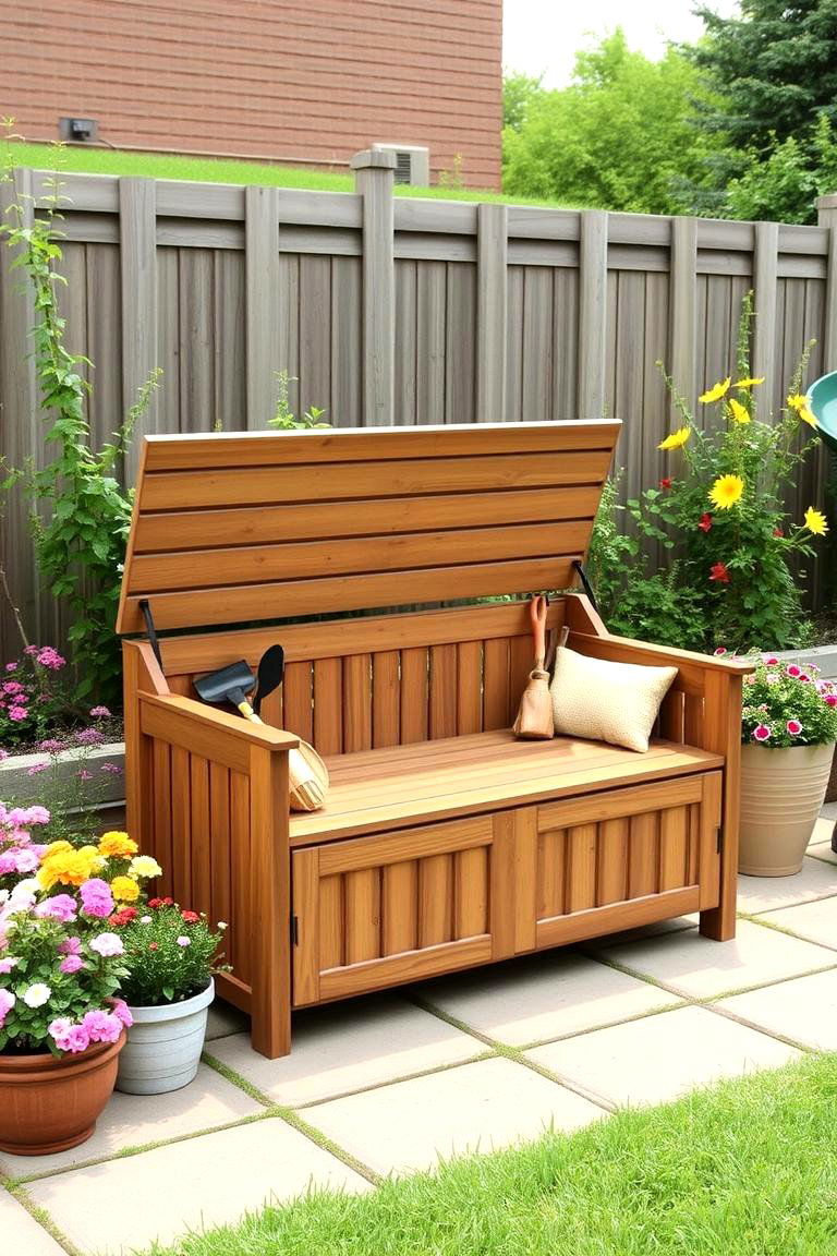 Multi Functional Storage Bench - 24 Garden Seating Ideas