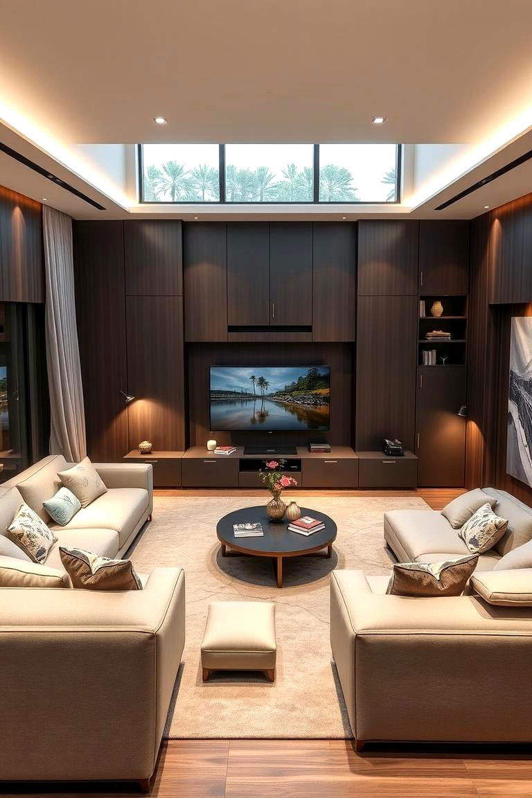 Multi Functional Sunken Living Room - 24 Sunken Living Room Ideas
