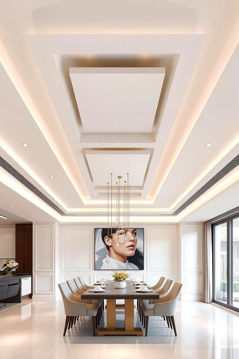Multi Layered Ceiling - 24 Pop Ceiling Design Ideas