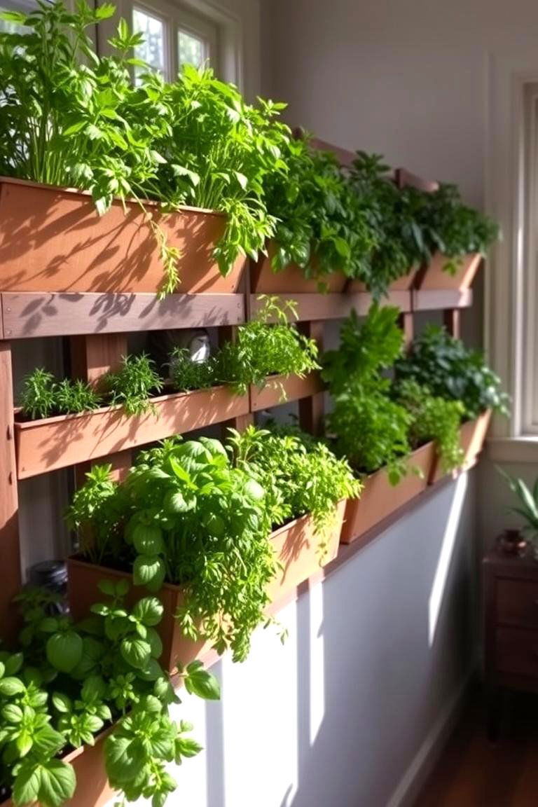 Multi Layered Herb Garden Divider - 24 Garden Divider Ideas