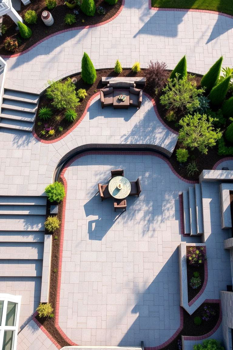 Multi Level Bluestone Patio with Unique Layouts - 24 Bluestone Patio Ideas