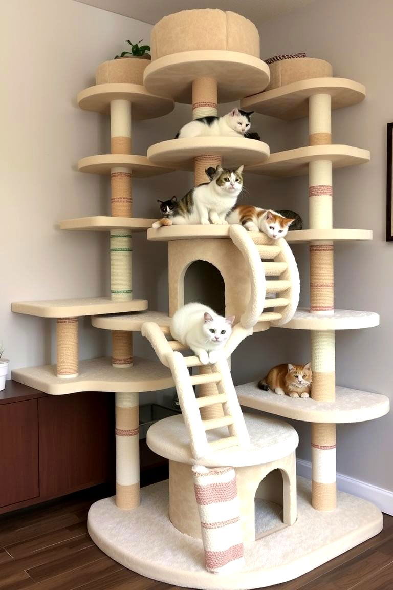 Multi Level Cat Mansion - 24 Cat Room Ideas