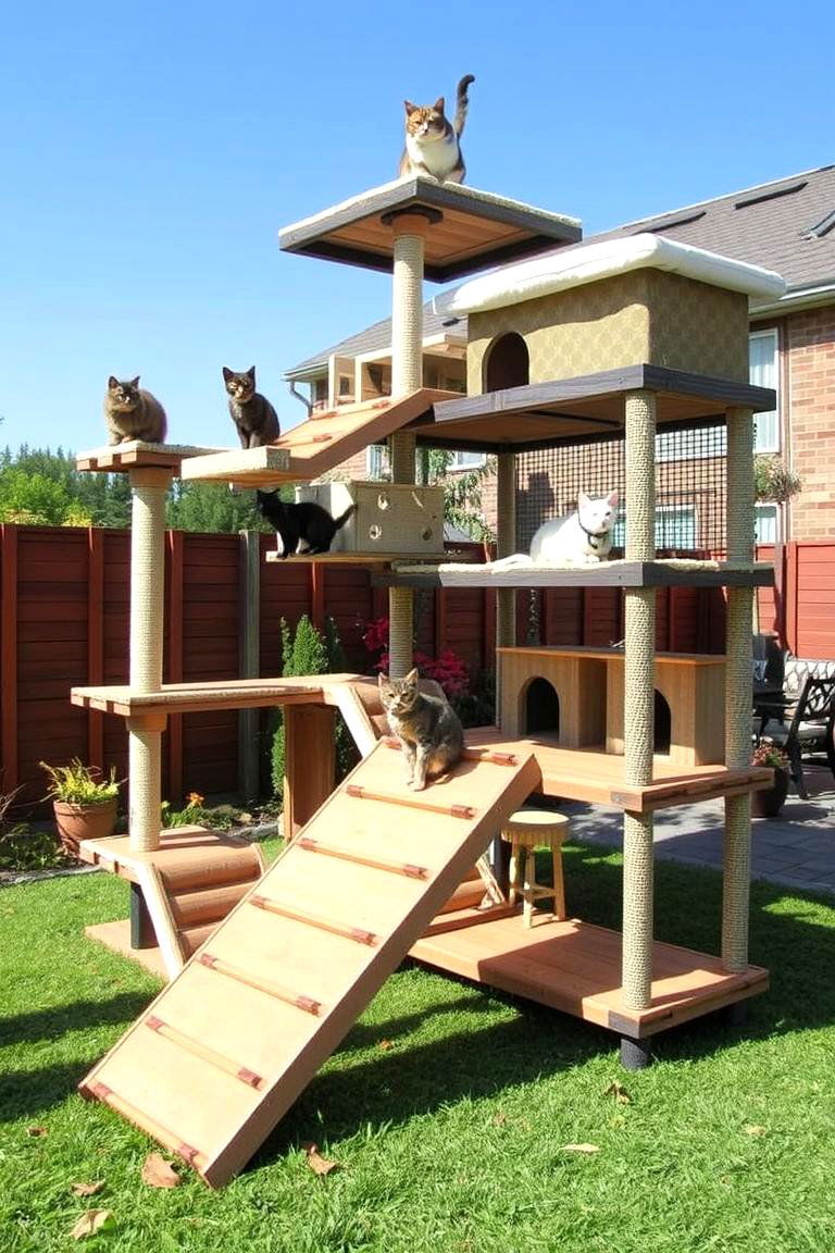 Multi Level Catio Adventure - 24 Outdoor Catio Ideas