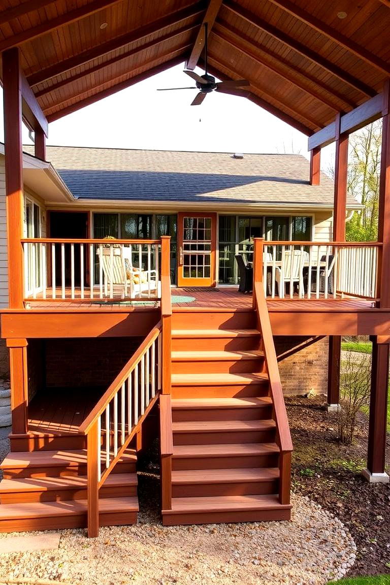 Multi Level Deck - 24 Front Porch Deck Ideas