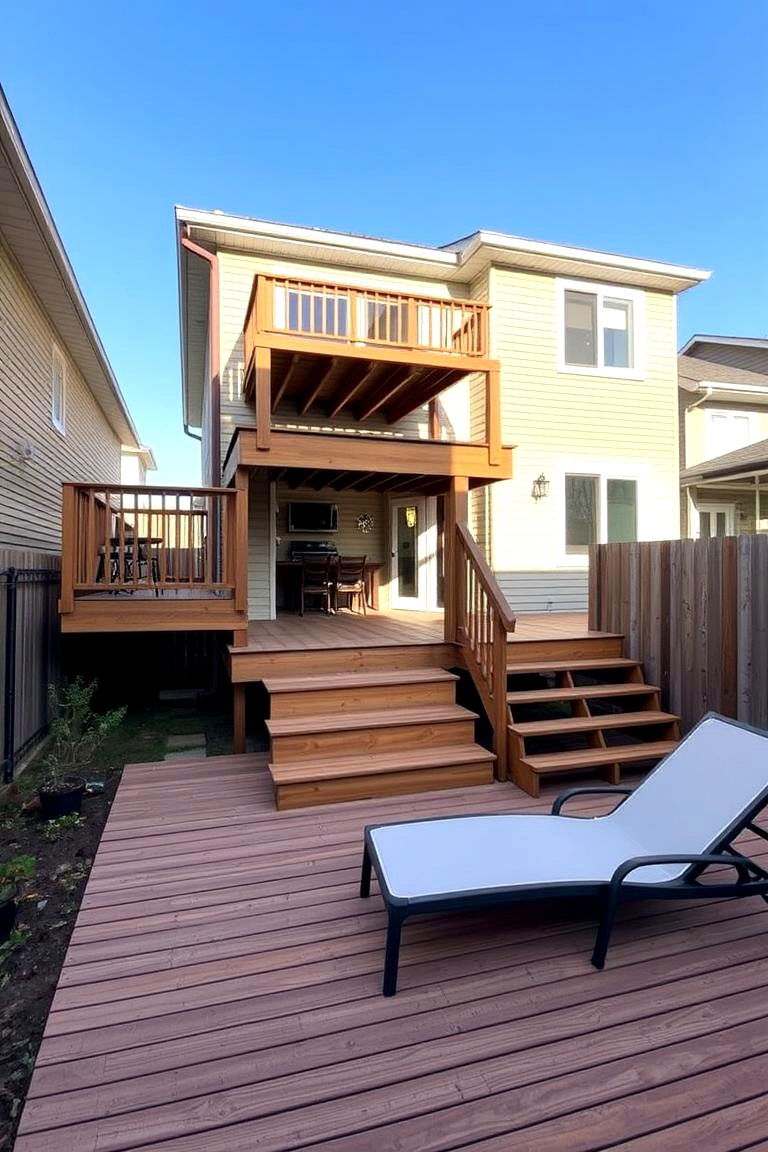 Multi Level Decking - 24 Small Backyard Landscaping Ideas