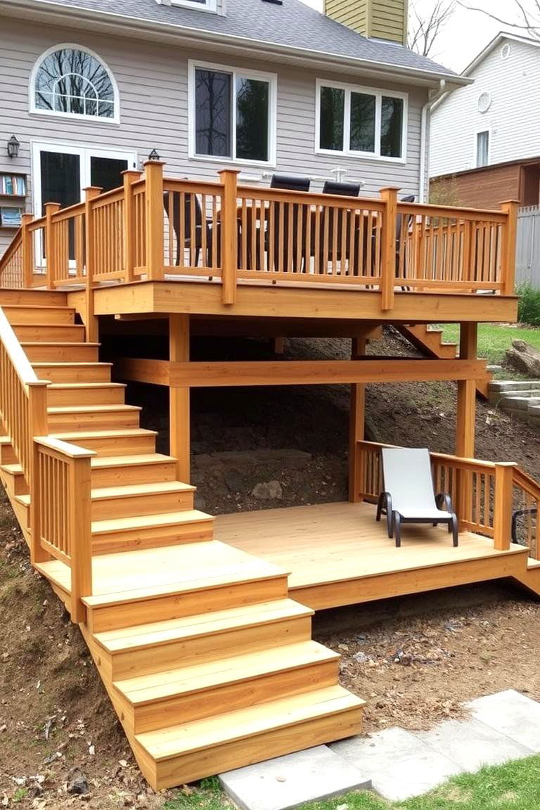 Multi Level Decking - 24 Wood Deck Ideas