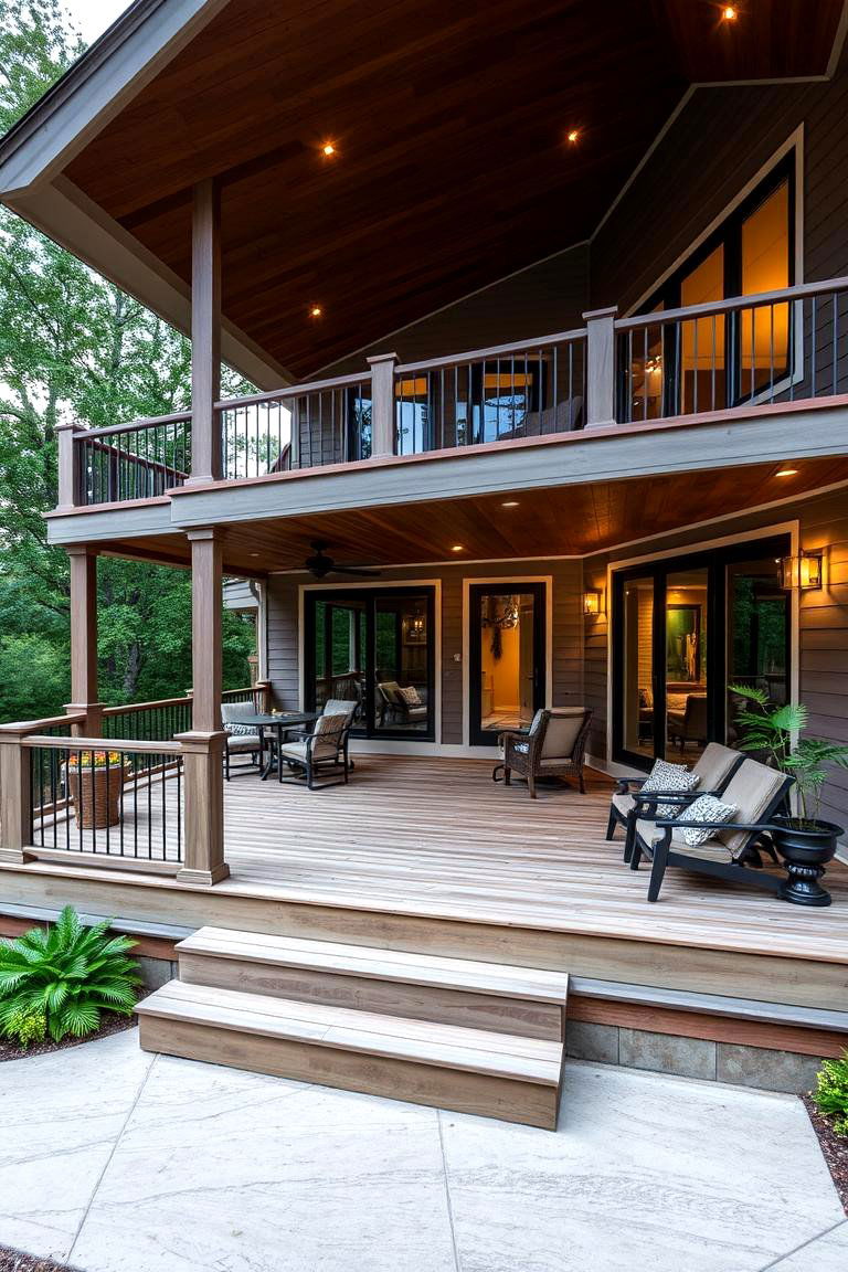 Multi Level Decking - 24 Large Front Porch Ideas