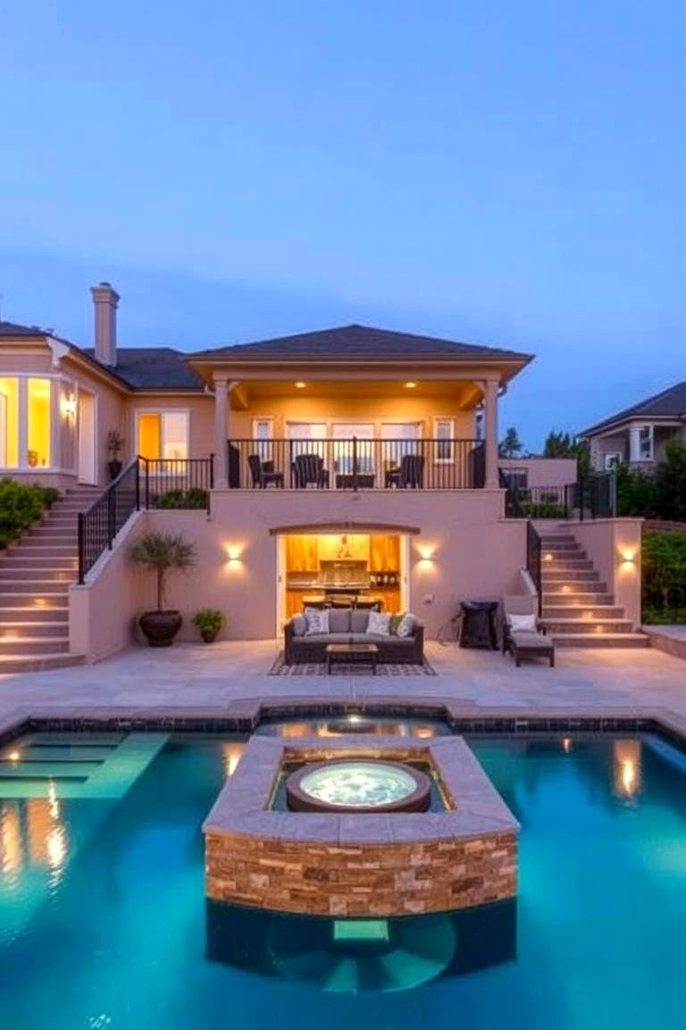 Multi Level Entertaining Space - 24 Pool Patio Ideas