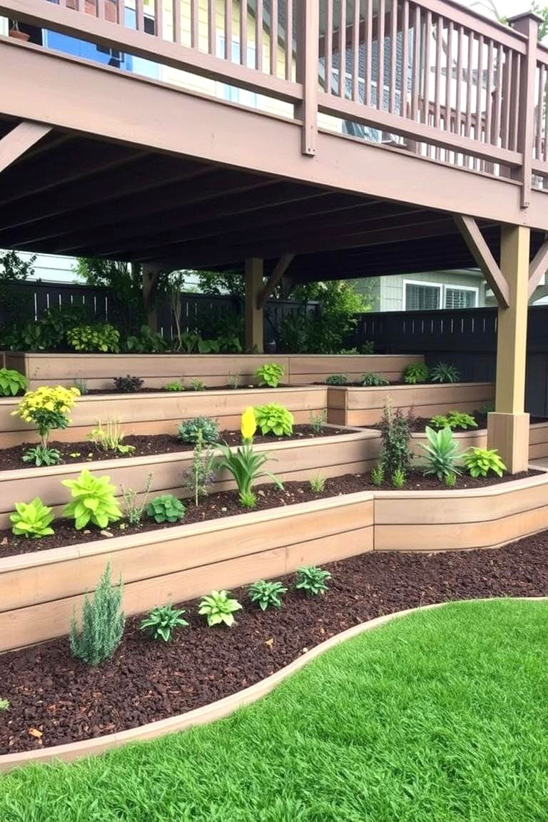 Multi Level Garden Design - 24 Under Deck Landscaping Ideas