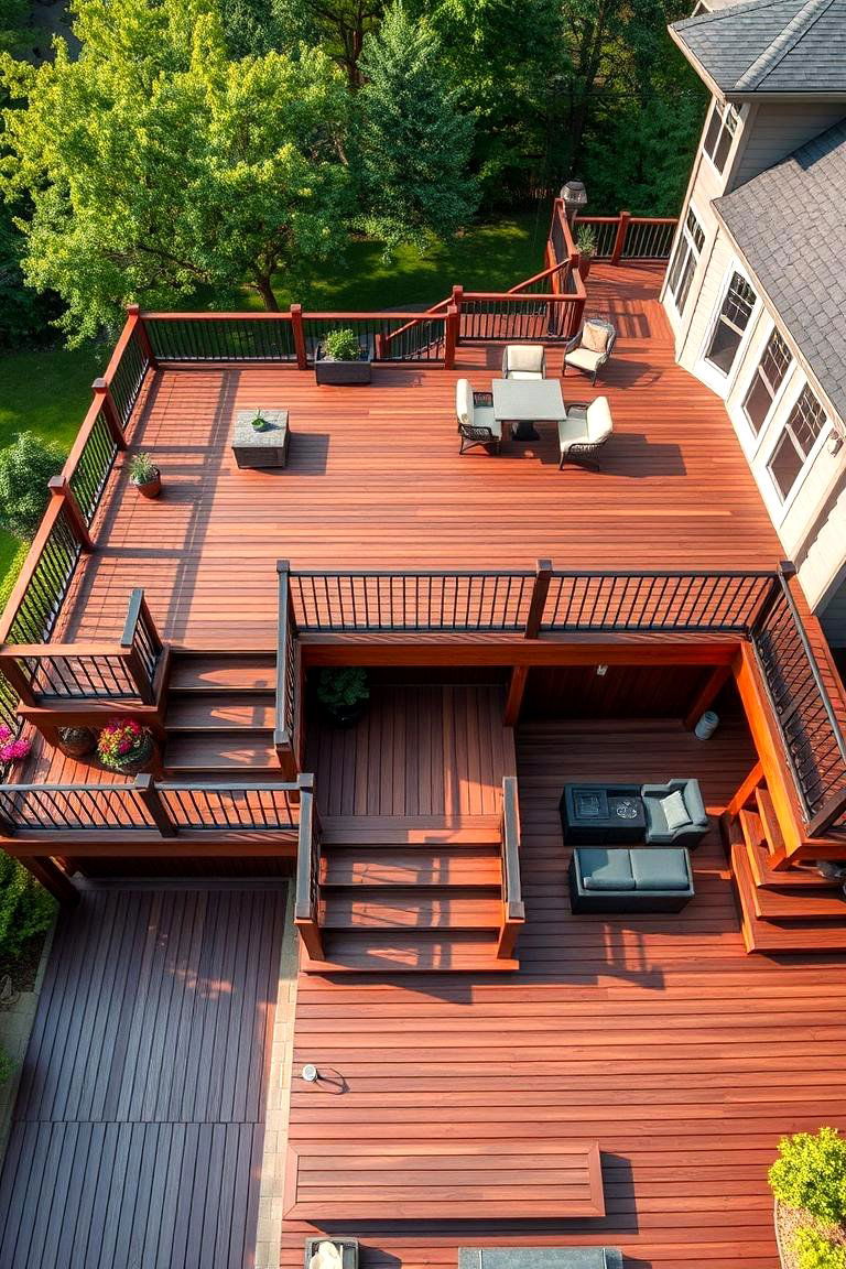Multi Level Outdoor Oasis - 24 Large Deck Ideas